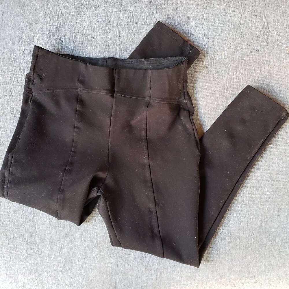 EUC ZARA stretch fitted legging trousers (L) jet black